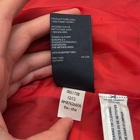 Tommy Hilfiger Rain Coat Navy Blue stylish coat size small - Picture 7 of 12